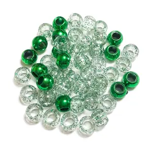 Mint Flake Glitter Hair Beads