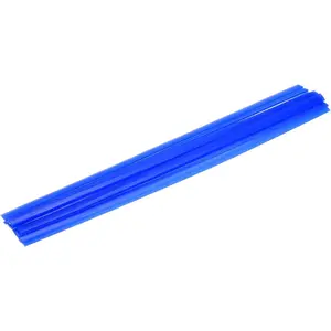 10 Pcs Blue Plastic Welding Rods 9.5mm x 330mm HDPE Flat Ribbon Plastic Welding Strip for Repairing Water Tanks Forklift Pallets Trash Cans Transfer Troughs(0.4inch x 13inch)