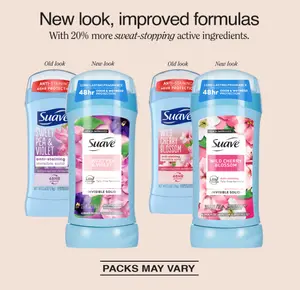 Antiperspirant Deodorant for Women, Wild Cherry Blossom + Sweet Pea & Violet Variety 4-Pack – Anti-Staining Invisible Solid Sticks, Talc-Free, 2.6 Oz Ea