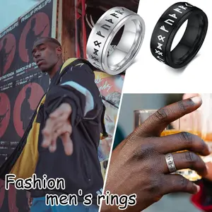 Vnox Men'S Anxiety Ring, Stainless Steel Viking Fidget Rings VNOX