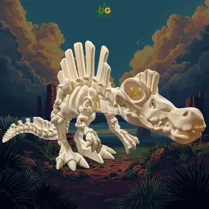 XL 3D Articulated Spinosaurus Skeleton Figurine - DG Home Decor Statue, Household Items Decor Piece