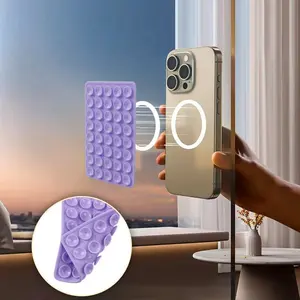 40 Piece Silicone Suction Cup Phone Holder, Double-Sided Mounting Bracket for Hands-Free Use, Strong Grip for Selfies & Videos, Essential Phone Accessory