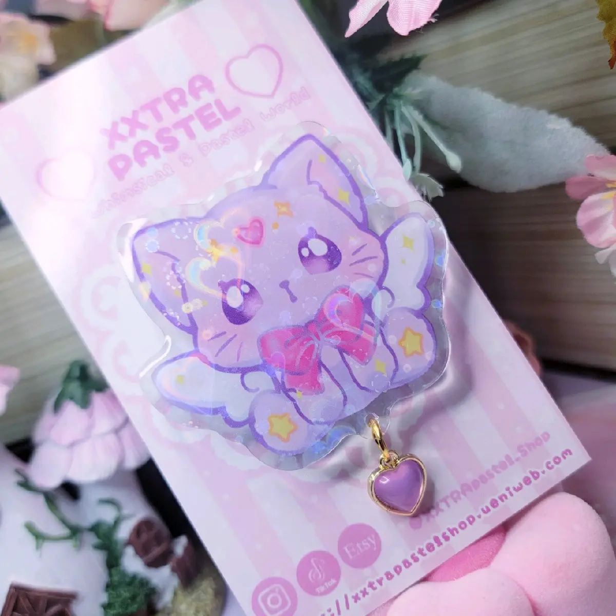 XXTRA PASTEL-Yuli the Magical Kitty-poppie phone grip Accessory