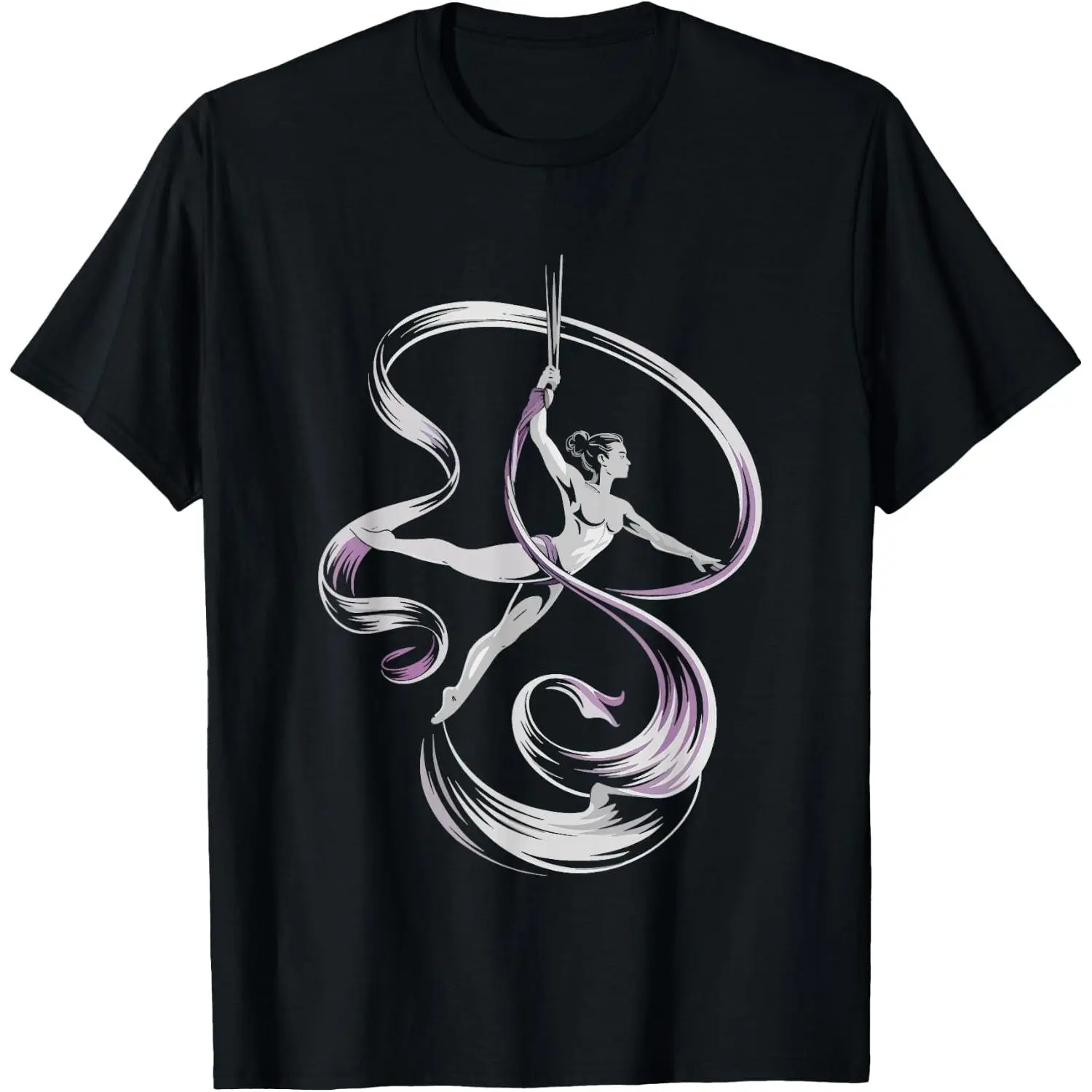 100%cotton Aerial Silks Chalk Hands Aerialist Grip Acrobat Detail Art T-Shirt
