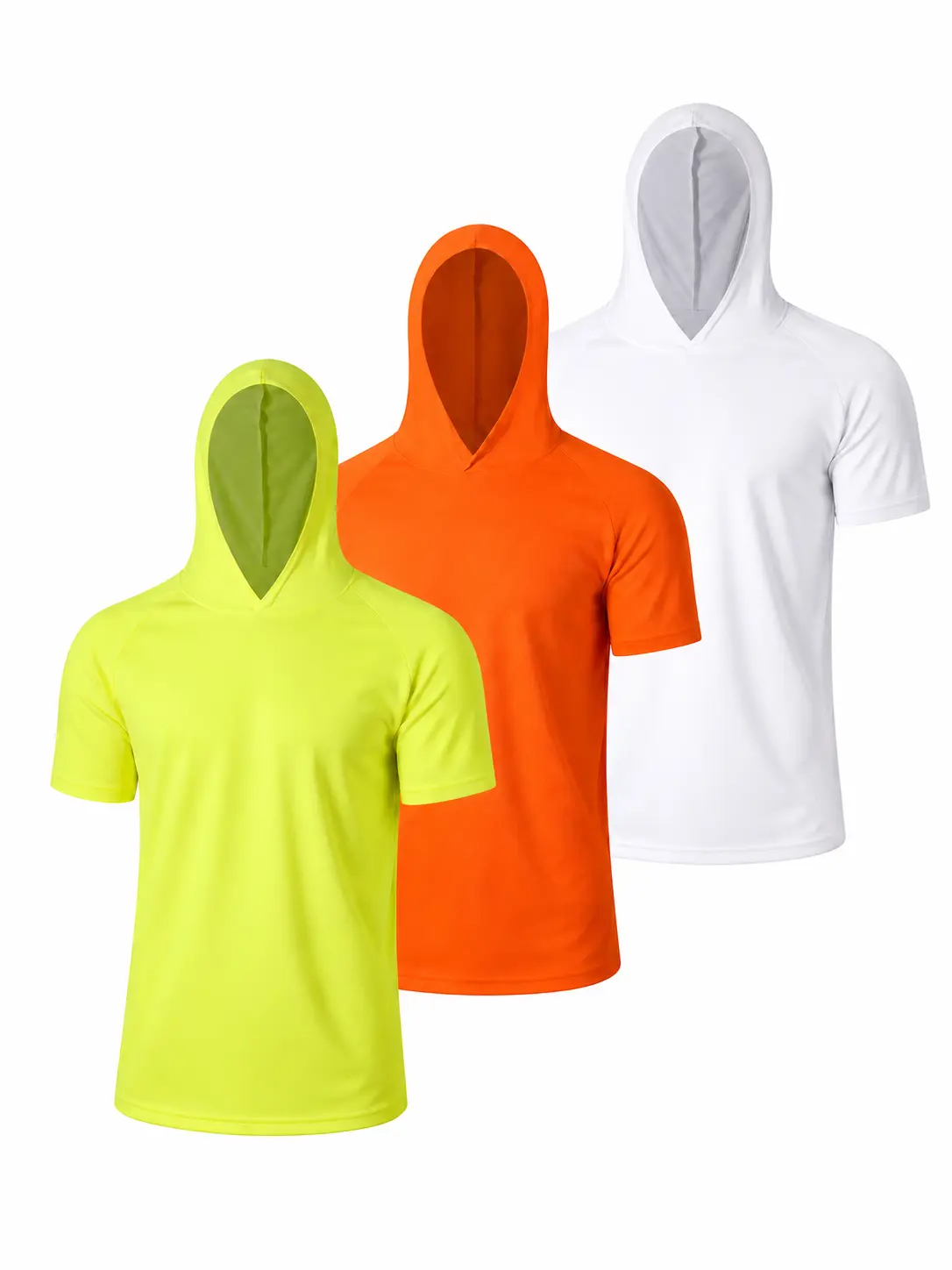 Men's Short Sleeve Hoodie, Casual Recycled Poly Fleece Pullover, Lightweight Cooling Activewear with Kangaroo Pocket and UPF 50+, Athletic Top, 2Xl, Unisex Wear, All Season