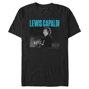 Men's Lewis Capaldi Portrait Singing T-Shirt