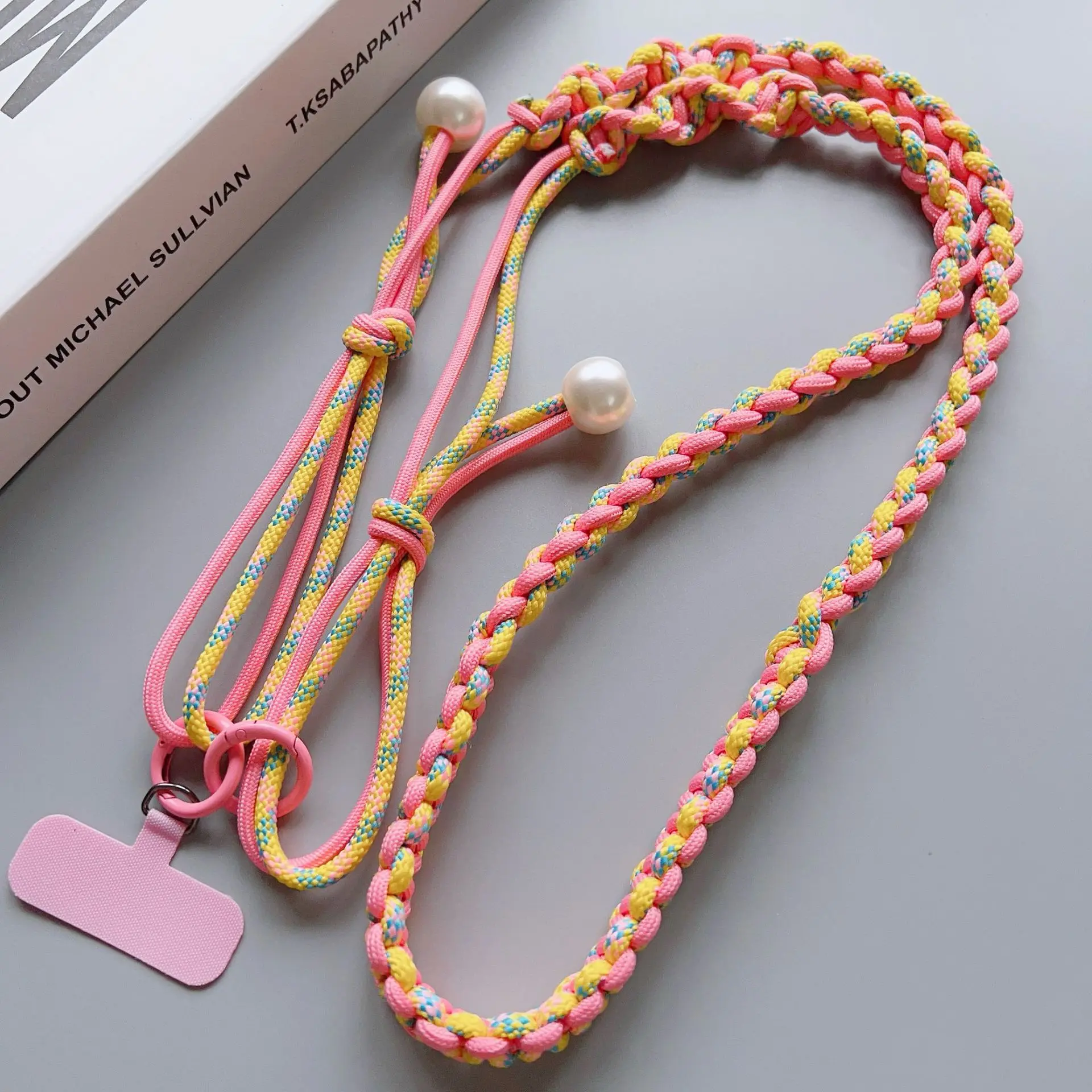 Pink yellow and blue twisted four