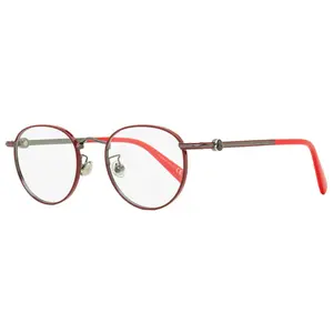 Moncler Oval Eyeglasses ML5204H 066 Shiny Red 48mm