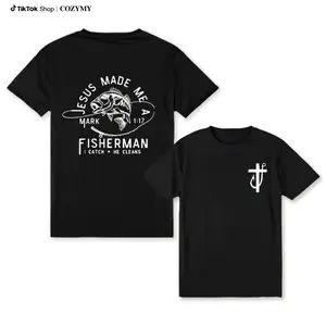 Jesus Made Me a Fishermen svg  Fathers Day svg, fisher of men svg, christian shirt for men, cross fish hook svg, gifts for dad svg