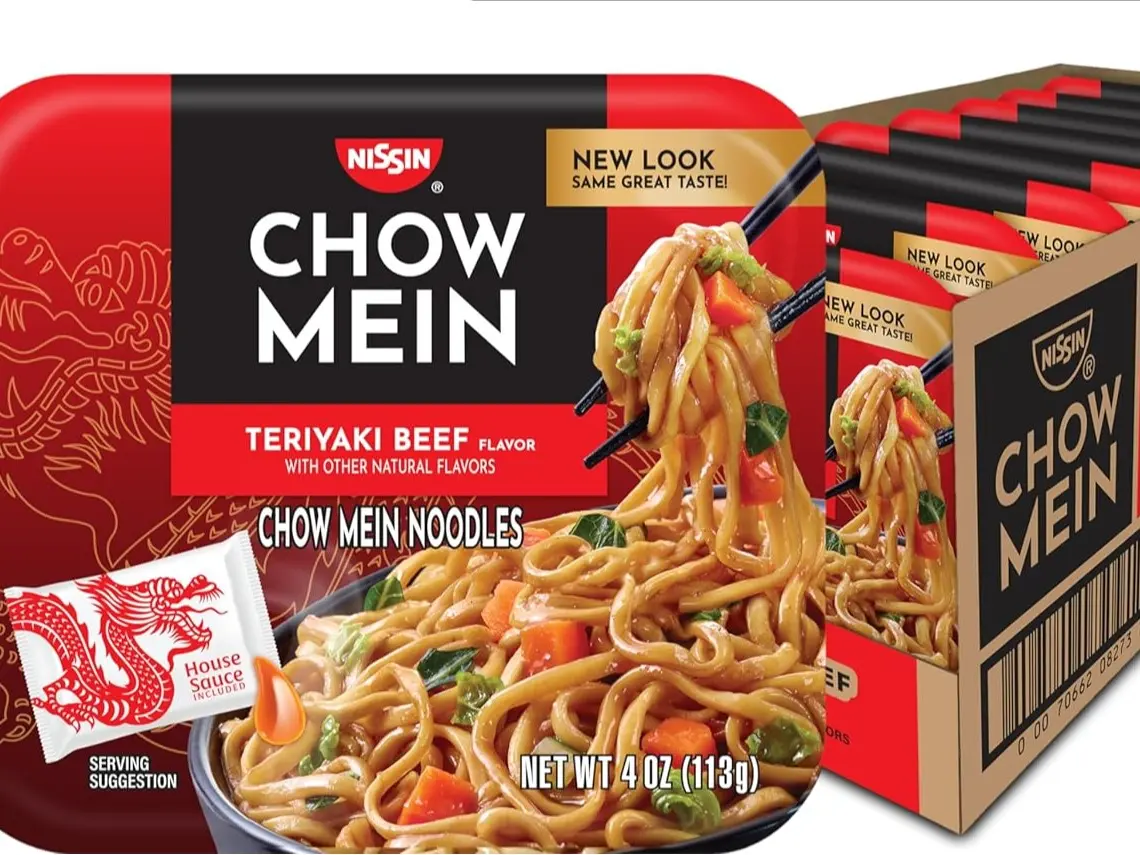 Chow Mein Noodles, Teriyaki Beef, 4 Ounce (Pack of 8) | 10g Protein