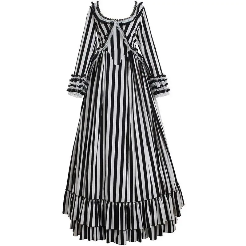black and white striped dress - TikTok Shop