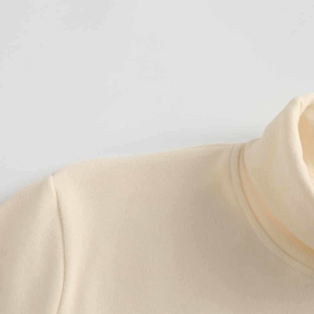 Men’s high-neck fleece sweatshirt, warm and soft fleece base layer, stretchy slim-fit close-fitting underwear, long-sleeve inner top for autumn and winter