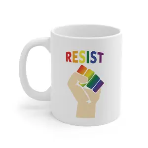 RESIST Ceramic Mug | Live Love Be Peace