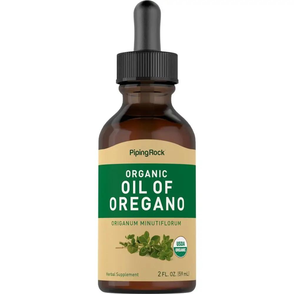 Piping Rock Oil of Oregano Organic Liquid Drops | 2 fl oz | With Extra Virgin Olive Oil | Herbal Extract Supplement | Non-GMO, Gluten Free