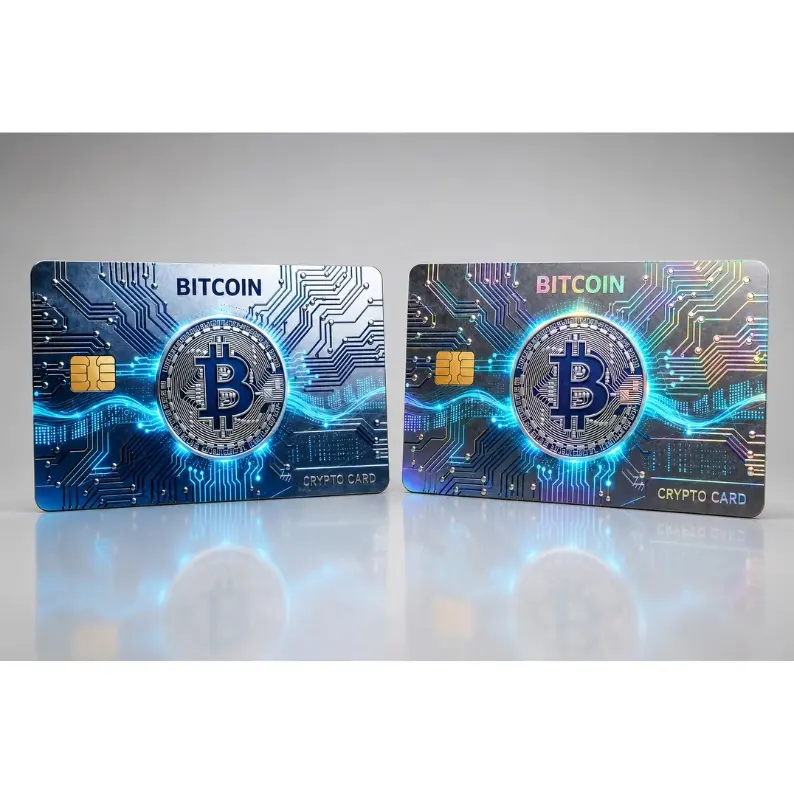 2 PACK Platinum Bitcoin Crypto Debit Card Credit Card Skin Vinyl Sticker