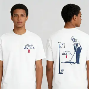 Michelob Ultra Golfing T-Shirt – Double-Sided Tee, Perfect Gift for Men, Stylish and Comfortable.