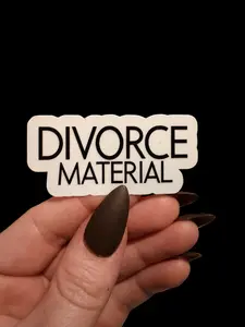 divorce material sticker