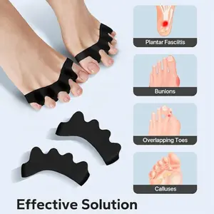 Foot Care Silicone Bunion Toe Separator Spacer Toe Stretchers Hallux Valgus Bunion Toe Protector Comfortable Spring Bunion Corrector Lightweight Manicure