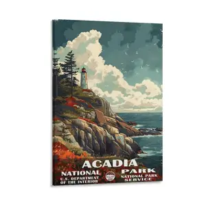 Miracle Spirit Acadia Poster, Acadia National Park Poster Poster Canvas Wall Art For Bedroom Decor Bar Office Room Decor Gift