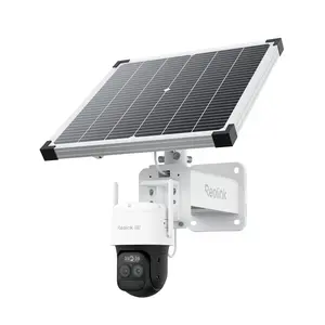 Reolink TrackMix LTE Plus 4G LTE Security Camera with 30W Solar Panel, 4MP Dual-Lens PTZ Automatic Zoom Tracking, 24/7 Recording, ColorX Night Vision, 92Wh Battery Pack, Speaker, Sharp Picture, Card Support & Charging Capability