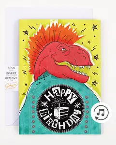 Endless Punk Rock Birthday Card with Glitter