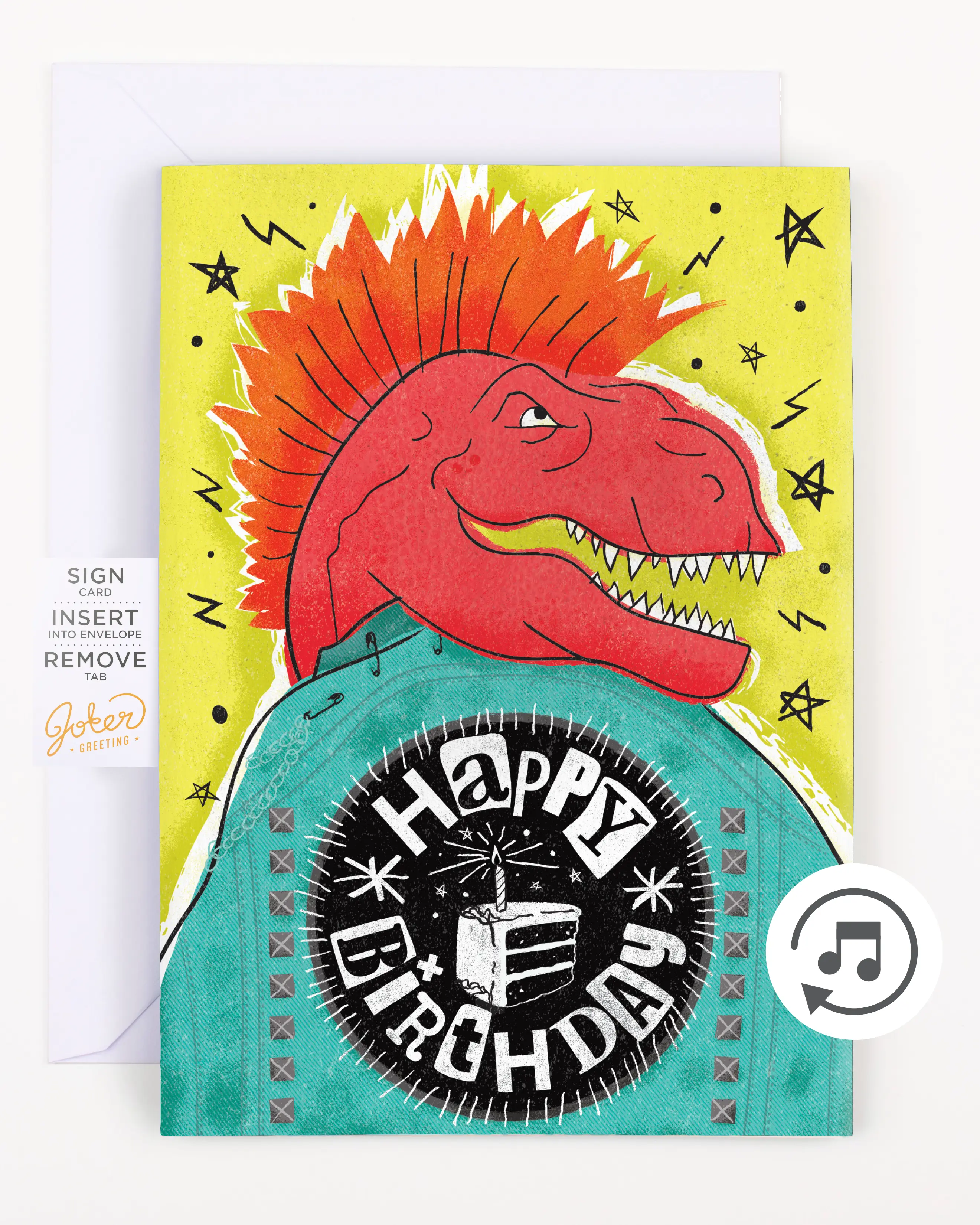 Endless Punk Rock Birthday Card with Glitter