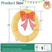 48IN-Decoration Wreath Gold