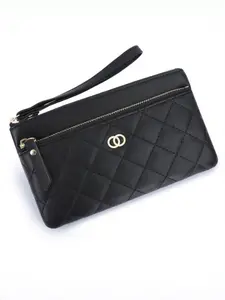 Classic Rhombus Pattern Handbag for Women, Soft Leather Texture Long Wallet Clutch Wristlet, Fashionable Simple Handbag, Luxury Everyday Essential