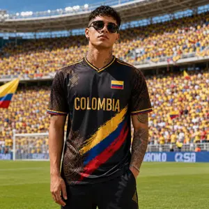 Custom Colombia Jersey, Colombia Soccer Shirt, Matching Crop Top and Adult Jersey, Personalized Football Fan Gift