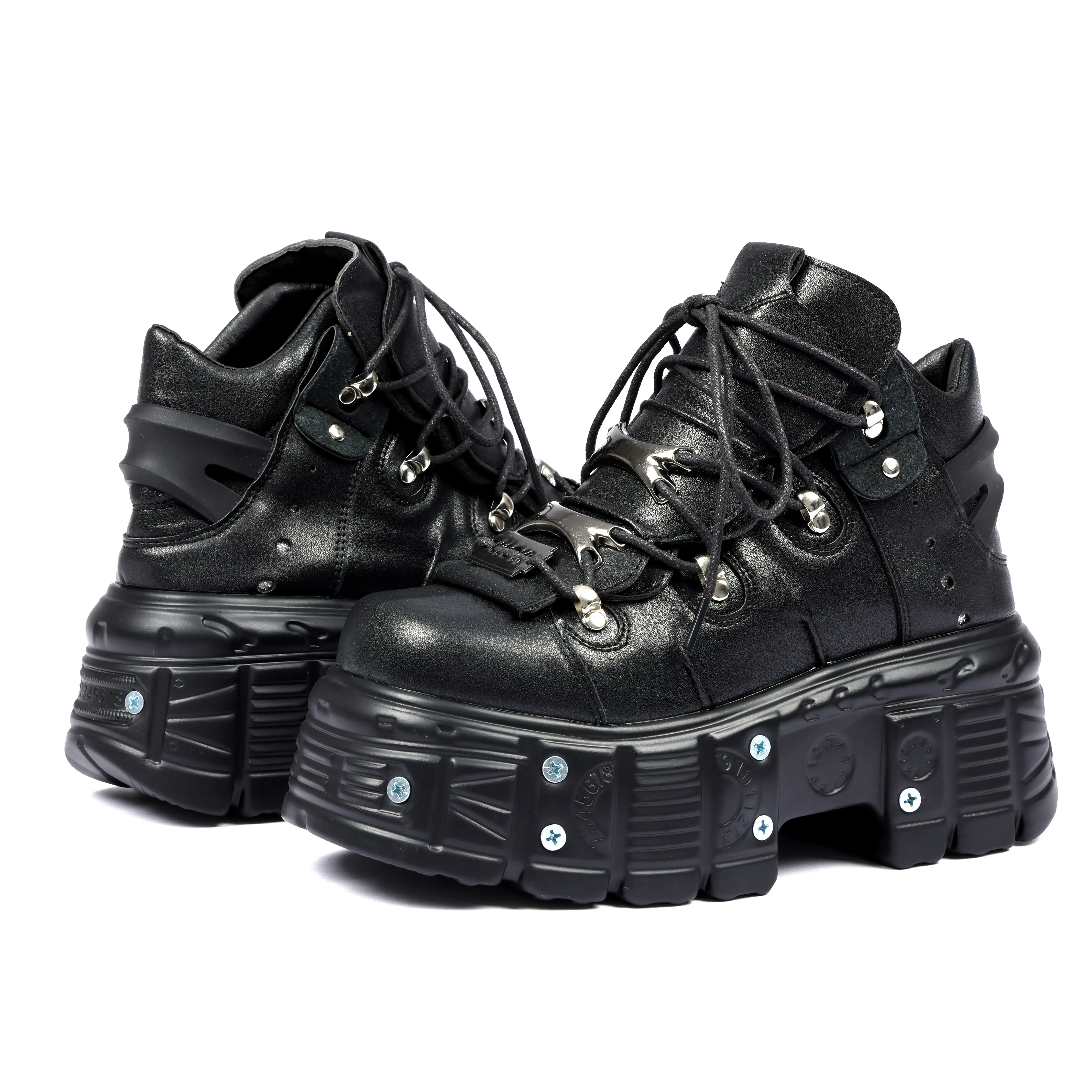 Womens Ankle Boots Round Toe Platform Sneakers Lace Up 