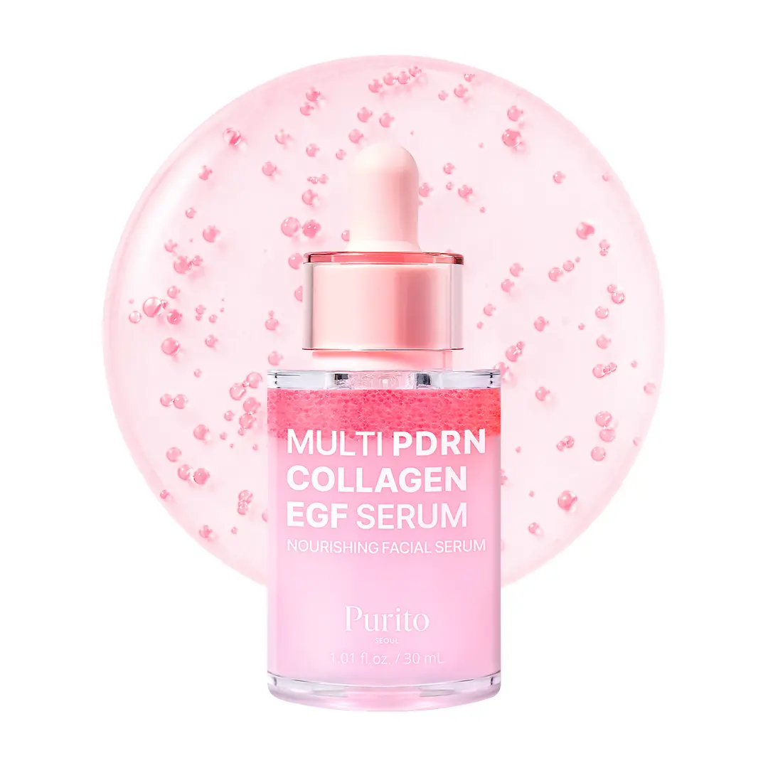 [Purito Official] Multi PDRN + Collagen + EGF Revitalizing Facial Serum | for Glass Skin, Radiance, Elasticity & Hydration | 99% Pure PDRN Complex, Firming & Brightening Booster | Korean Skincare