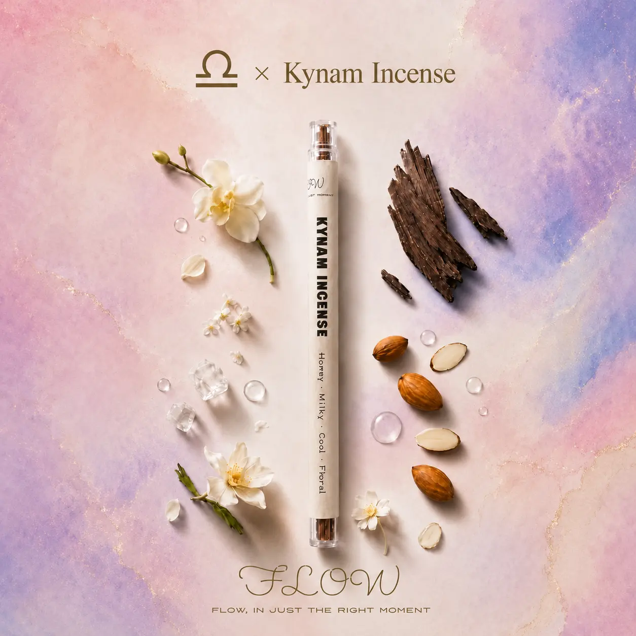 For Libra Flow Nha Trang Vietnam Pure Kynam Kyara Agarwood Incense Sticks (10g), Limited Batch Pure Kynam Powder, Honeyed Milky Cool Layered Scent, Stress Reliever, Luxury Artisan Incense for Mature Agarwood Enthusiasts, Meditation Rituals