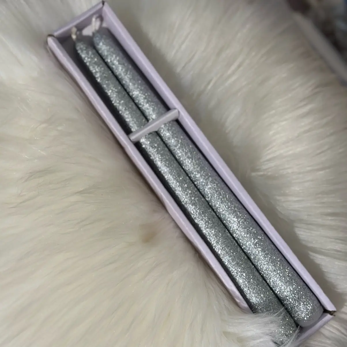 Standing glitter candles