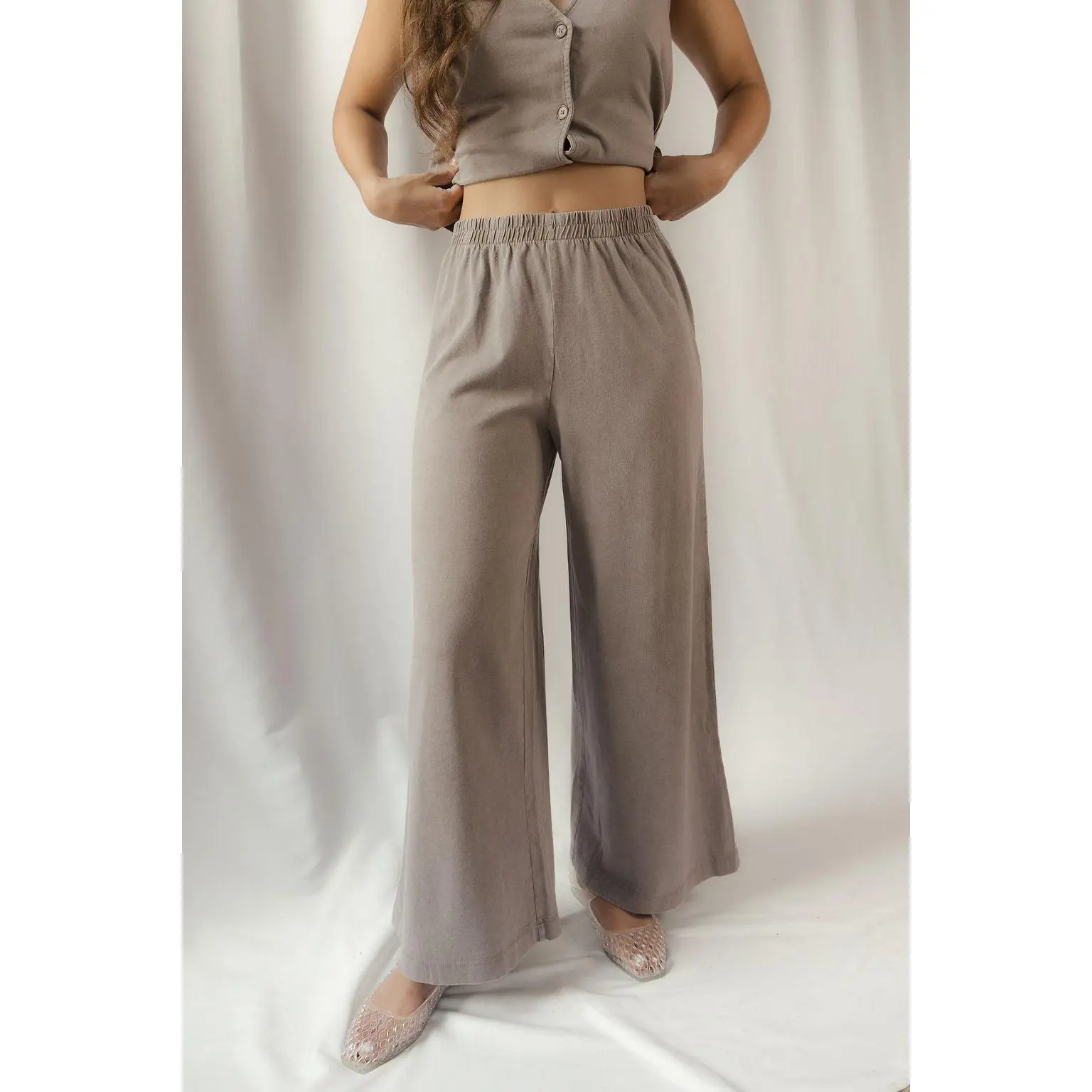 Z Supply Scout Jersey Crop Flare Pants, Perfectly Taupe
