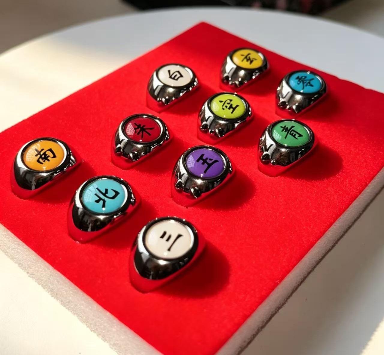 Naruto Akatsuki Silver Ring Set as a fan gift for friends featuring a high-end stylish and personalized look