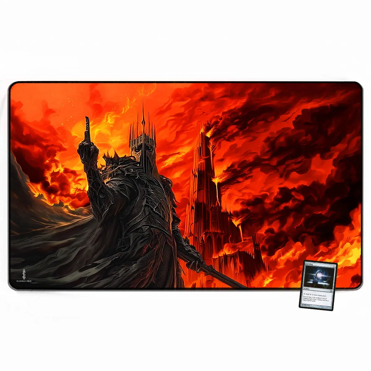 Grunge King TCG Playmat Gaming Mousepad with MTG Zones for Trading Card Game & Computer Office Use