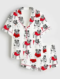Bulldogs Football Pajama Set For Women, Gift For Her, SoftLounge Pajamas, CozyDream Set, Perfect For Gift, Gift For Lover