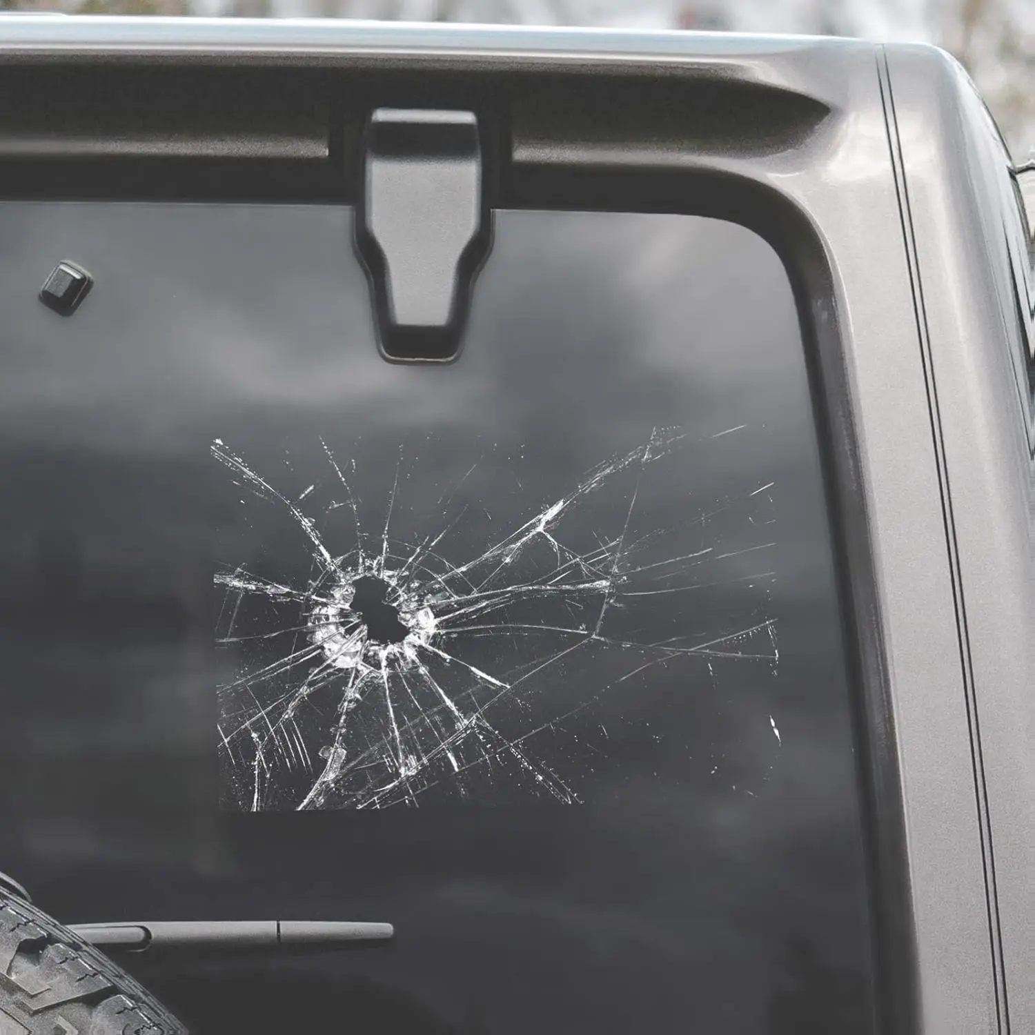 Broken Glass Decal - 3 Pack Waterproof Reusable Broken Screen Prank Stickers, Car Window Sticker for Cars, Boats, Trucks, laptops, Walls, Phones