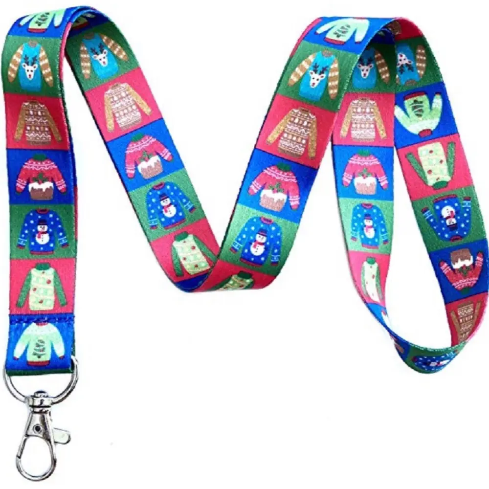Execucat Lanyard - Ugly Christmas Sweater - ID Badge Holder & Keychain