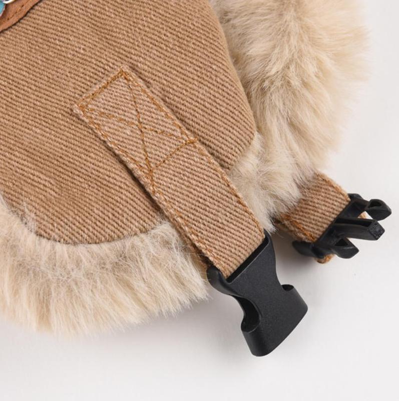 Thickened Lei Feng hat windproof and warm ear protection riding hat plush chain cotton hat fashionable hat