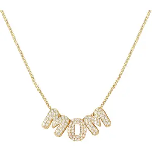 Custom Diamond Bubble 3D Letter Necklace Puffy Personalized Initial Charm with Zircon,18K Gold Plated Dainty Balloon Name Necklace for Women, Handmade Jewelry Gift for Her,Mother's Day,Personalized Gifts for Grandkids