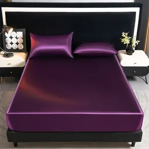 2/3pcs Silk-Like Bed Skirt Set, Soft Comfortable, Breathable, Cool Touch, Suitable for Bedroom/dorm/hotel, Multiple Sizes Available, Soft Bedding Sets