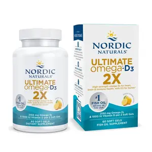 Nordic Naturals Ultimate Omega 2X - Vitamin D3, Supports Overall Health, 60 Ct