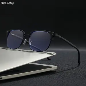 Unisex Stylish Square Blue Light Blocking Computer Glasses, Anti Eyestrain Fashion Eyewear, Lightweight Comfortable Frames Perfect for Office Work, Gaming Sessions and Everyday Casual Wear