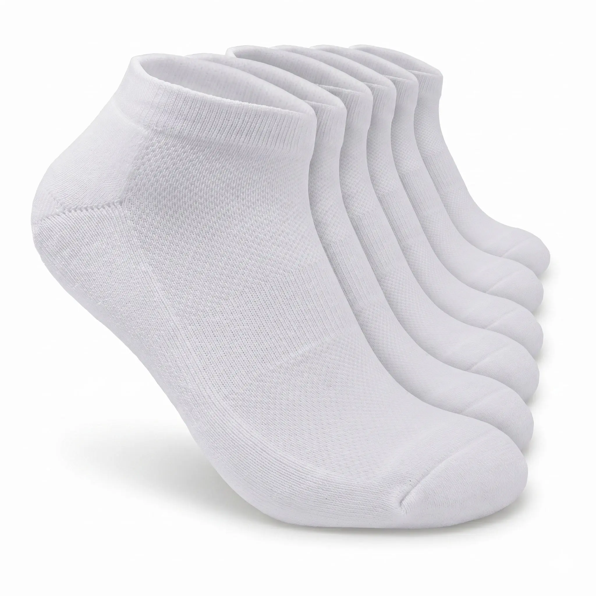 Men's 6-12 Pairs Cotton Ankle Athletic Running Socks Low Cut Breathable Cushioned
