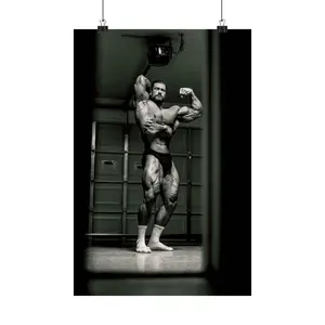 Cbum Christ Bumstead Posing Matte Vertical Poster for Dorm, Workout, Gym - Motivational Fitness Wall Art, Bodybuilding Decor, Muscle