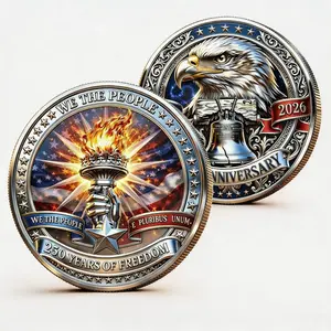 Eagle 250 Freedom Anniversary 3D Coin, America 250 Faith Commemorative Coin, History Enthusiast Gift For Coin Collector, 3D Coin Gift