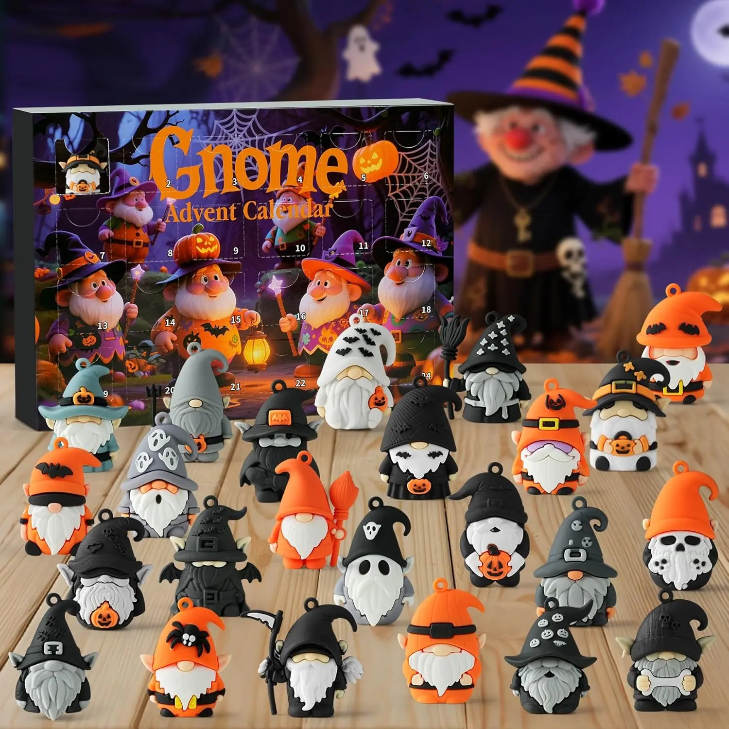 Halloween Advent Calendar 2026, Surprise Party Favors Gifts for Kids Halloween Decorations with Pop Collectible Figures,Horror Figurines for Adults Boys Girls 24 Days Count Down Calendar