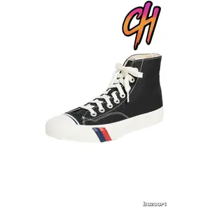 Pro-Keds Royal Hi Lace Up Black Canvas Shoes Sneaker