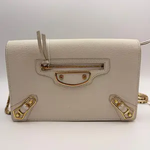 Pre-owned Balenciaga AS Shown Small Leather Goods US218 Classic Metallic Edge Money Wallet